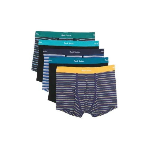 PS By Paul Smith 5 упаковок черный + черный + фиолетовый + синий + синий мужские боксер-шорты