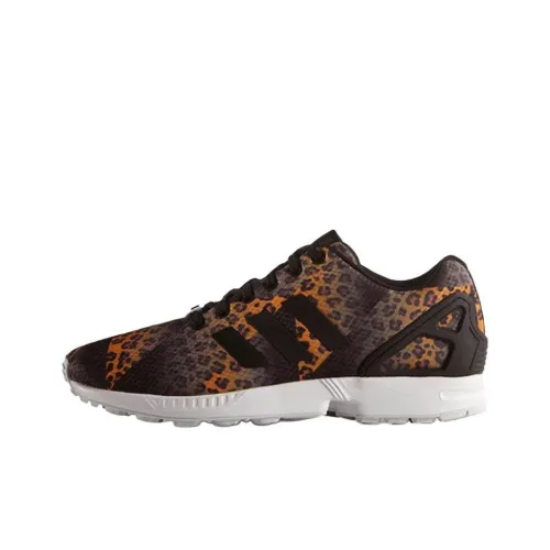 Adidas ZX Flu Slip-Resistant Abrasion-Resistant Low-Top Беговые кроссовки Унисекс Черный Оранжевый