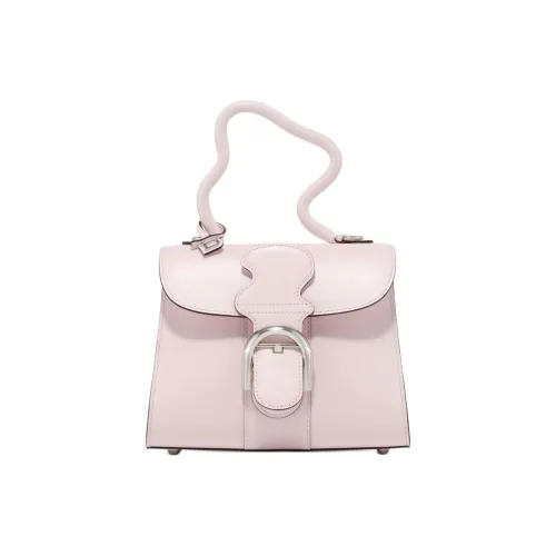 Delvau Brillant Коробка Голень Телячья кожа Одно плечо Сумка Мини Женская Светло-розовая