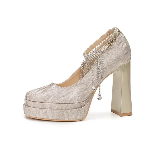 Bamiti Грубый каблук Высокие каблуки 11 см Женские