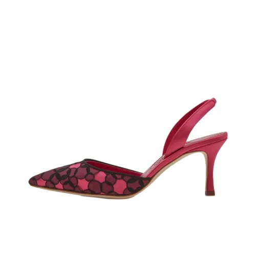 MANOLO BLAHNIK Carolyne Узкий каблук Высокие каблуки 7 см Женские Розовый