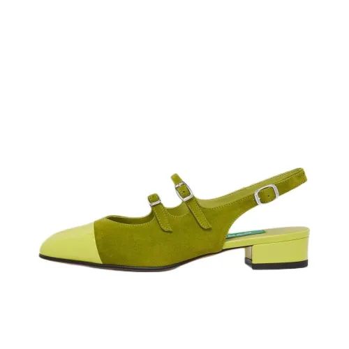 Carel Abricot Up Flat Mary Jane Shoes Women's Green Карел Абрикос Up Flat Туфли Мэри Джейн Женские Зеленые