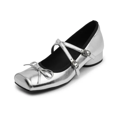 Yeezyy Reezy Грубый каблук Туфли Мэри Джейн Женские