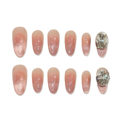 XIAMEIYU 12 Палец One Карат PURE Кошачий глаз Румяна Pure Desire Ручной Осветляющий Nail Art 25 мм Фальшивые Ногти Овал