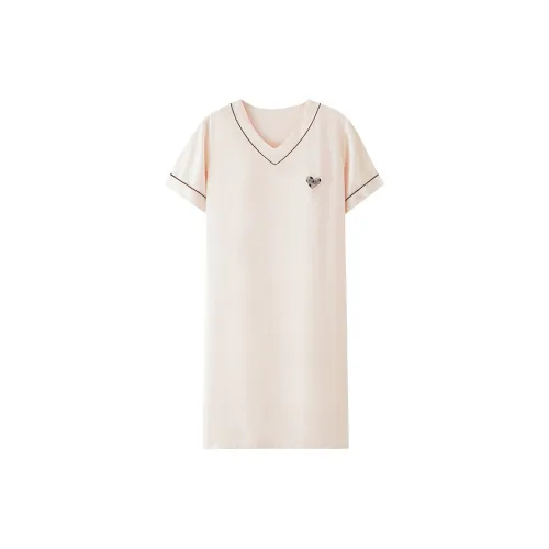 Qin Jing Ночная сорочка Женская Шампанское