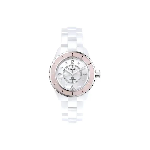 CHANEL J12 Collection Часы Кварцевый механизм Керамика Ремешок Белый Циферблат Женские H5199
