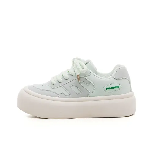 HUANQIU Противоскользящие Износостойкие Дышащие Низкие Кроссовки для скейтбординга Женские Светло-синие