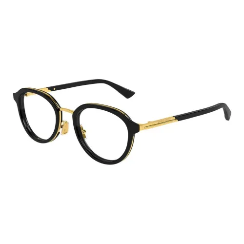 Bottega Veneta Металл Переработанный ацетат Овал Оправы для очков Унисекс Черный