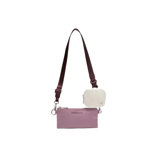 lululemon Нейлоновая сумка через плечо стандартная женская фиолетовая и цвет слоновой кости