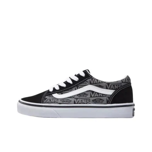 Vans Детские Скейтбординги Низкие Топы Черные Школьные