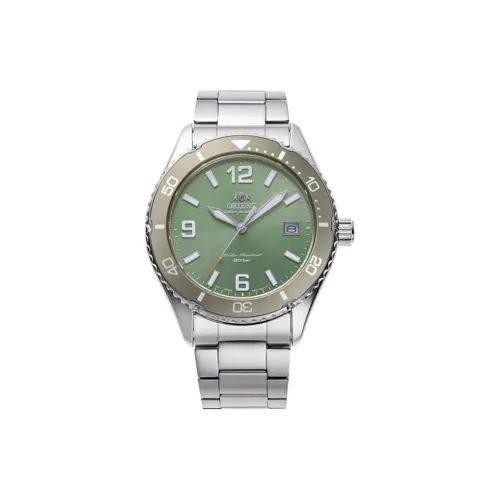 ORIENT Солнечный кварцевый механизм нержавеющая сталь ремешок часы 40 мм мужские зеленый циферблат