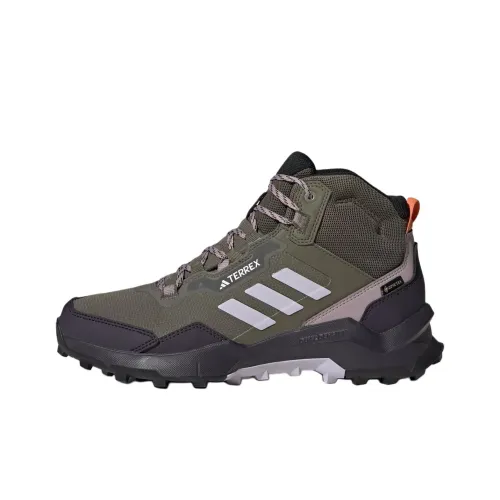 adidas Terrex Ax4 Противоскользящий Устойчивый к истиранию MID Топ Походная обувь Женская Зеленая