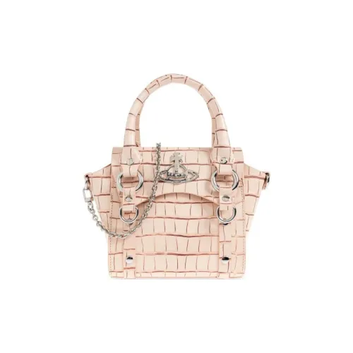 Vivienne Westwood BETTY Телячья кожа Тоут Сумка Сумка для покупок Сумка через плечо Сумка Женская Розовая