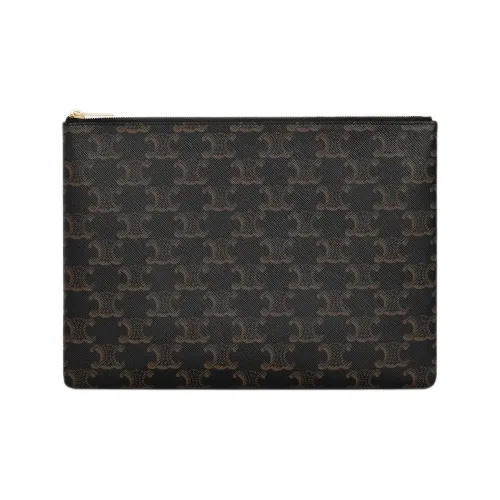 CELINE Triomphe Клатч из коровьей кожи стандартный мужской черный