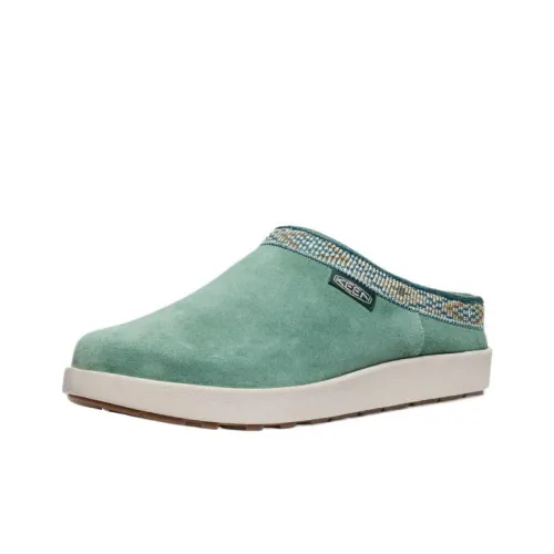 KEEN ELLE SLIDE Тихие Домашние тапочки Женские Зеленые