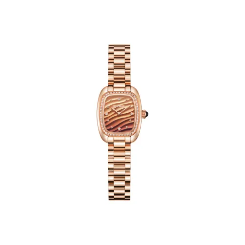 Sea Gull Маленький Мокко Кварцевый механизм Нержавеющая сталь Ремешок Часы Женские часы Жемчужная раковина Циферблат часов