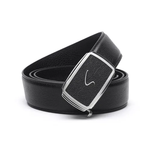 SATCHI Ремни из коровьей кожи Мужские Черные Ширина 3,4CM