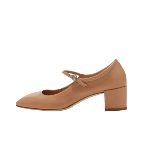 Aeyde Aline Грубый каблук Высокие каблуки 4 см Женские Коричневый