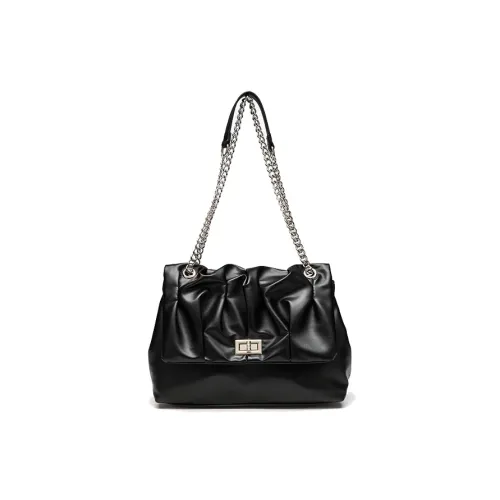 Jade En Plus ПУ (полиуретан) Сумка через плечо Стандартная Женская Обсидиан Черный Молочный Белый Нежно-Розовый