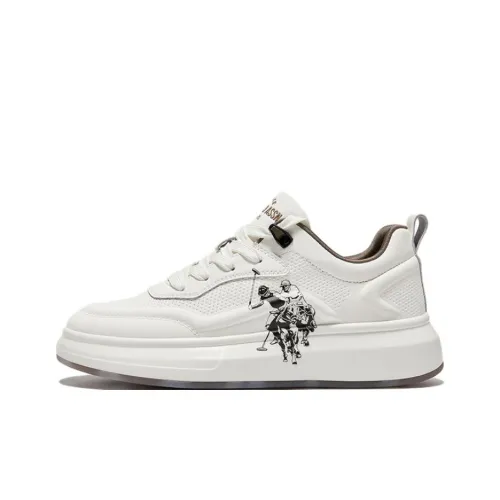 U.S. POLO ASSN. Низкие кроссовки для скейтбординга мужские белые и коричневые