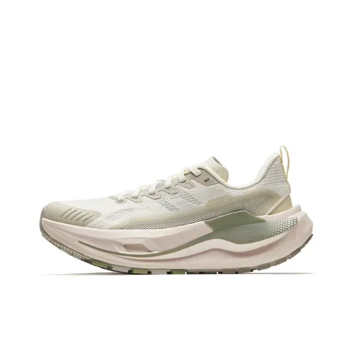 ANTA Kunlun Амортизация Устойчивость к истиранию и Устойчивые свойства Низкие кроссовки для бега по пересеченной местности Женские Бежево-зеленый