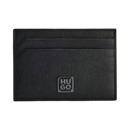 Hugo Boss Коровья кожа Держатель для карт Мужской Черный