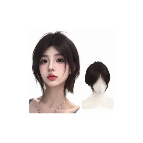 MUYAN Замена Фронтальной Части Патч Парики Человеческие Волосы Короткие Прямые Волосы