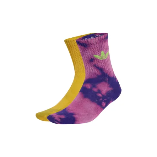 Adidas Originals Носки Crew Унисекс 2 упаковки фиолетовый желтый