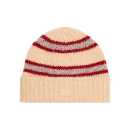 CELINE Кашемир Шерсть Шелк Beanies Женские Бежевый