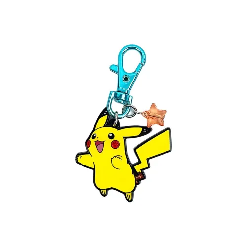 Pokémon Pokémon Pikachu Яркий Металлический Брелок с Желтым Шнурком и Подвеской на Теме Аниме