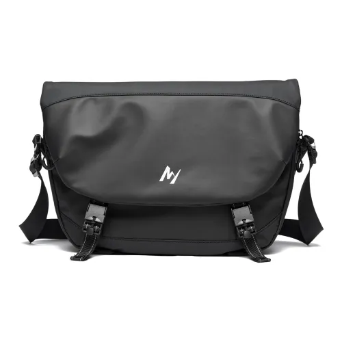 MOYYI Сумка через плечо из ПВХ большая унисекс черная