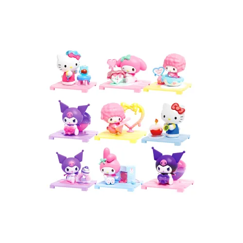 MOETCH Sanrio Cute Heart Melting Mini Box Hello Kitty Kuromi Blind Boxes Single Mystery Box Full Box 8 Pack
