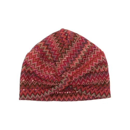MISSONI Вискоза Полиамид Металлическое Волокно Шапка-Бини Детская Красная