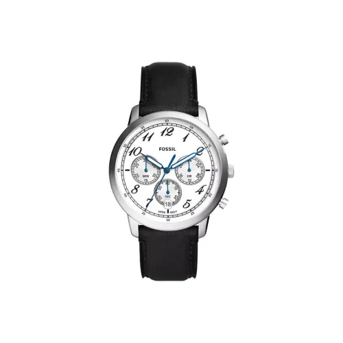 FOSSIL Neutra Collection Кварцевые Мужские Наручные Часы Естественная Кожа Ремешок 44 мм Белый Циферблат
