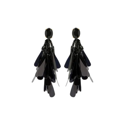 Оскар де ла Рента Блестки Брасс-Серьги Женские Черный