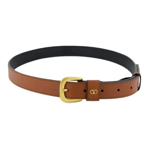 Valentino Телячья кожа Кожаные ремни Мужской Deep Карамель Ширина 2,5CM