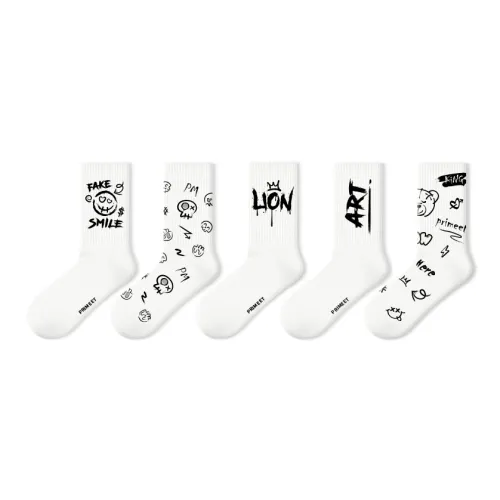 PRIMEET Носки Crew Мужские упаковка из 5 пар