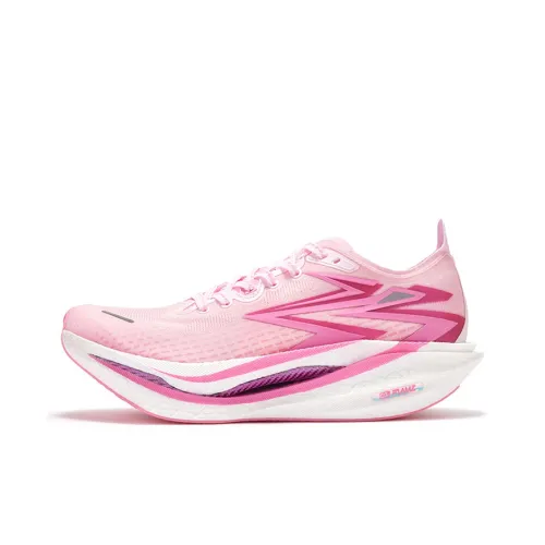 361° Flame 4 Беговые кроссовки Низкий топ Чисто белый Розовый Унисекс