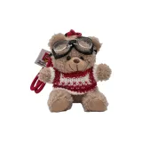 Красный, узор "гусиная лапка"