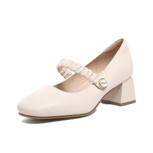 CAMEL Квадратный каблук Туфли Мэри Джейн Женские