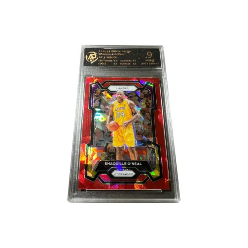 PANINI Lakers Шакил О'Нил Big Shark Красный Ледяной Шок Голографическая карта RPA High Score Игрок Карта Редкая Карта