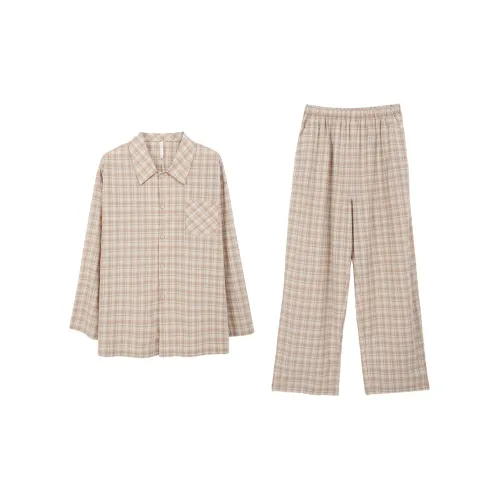 Aannsfam Pajama Комплект Мужской Светлый Кофейный