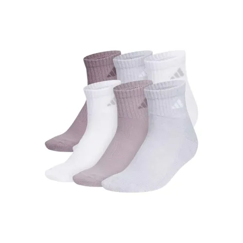 Adidas Wm ATH Cush Высокие носки Женские 6 пар Fig Прозрачный Агат Белый