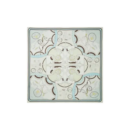 Tory Burch Шарфы из шелка Тутовый Унисекс Синий