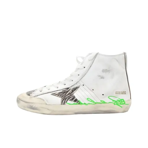 Golden Goose Francy Скейтборд Кроссовки Высокие Белые Мужские