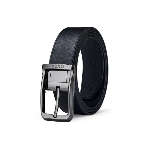 GUSKI Ремешок из коровьей кожи с застежкой-булавкой элегантный мужская металлический золотой ширина 3,5 см набор в подарочной коробке