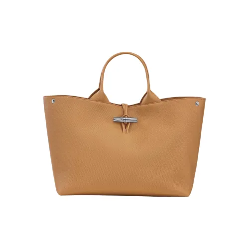 LONGCHAMP Le Roseau Коровья кожа Тоут Сумка Сумка для покупок Сумка Большая Женская Ореховая