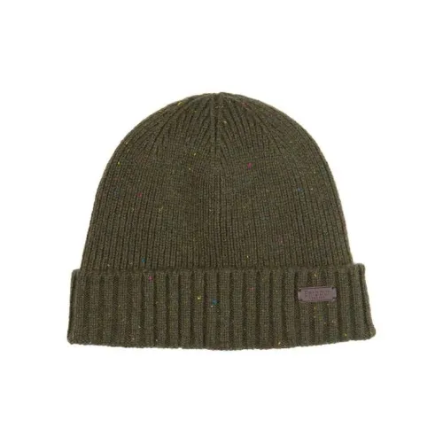 BARBOUR Шерсть Полиамид Полиэстер Шапки-бини Унисекс Коричневый