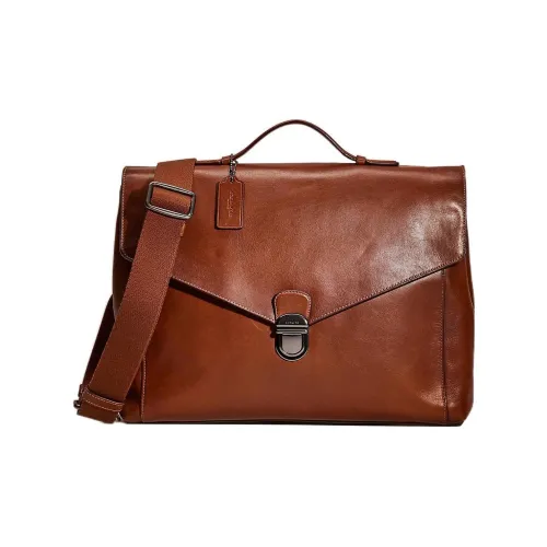 COACH Metropolitan Утонченный Кожа Доска Сумка Сумка через плечо Сумка через плечо Большая Мужская Седло Цвет