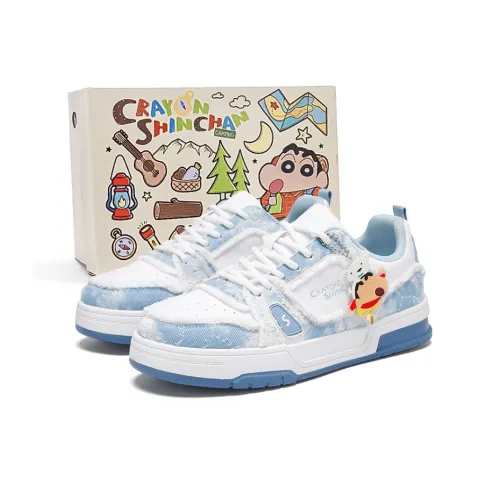 Crayon Shinchan Slip-resistant Abrasion-resistant Lightweight Breathable Low-Top Skateboard Shoes Unisex Crayon Shinchan Противоскользящие Износостойкие Легкие Дышащие Низкие Кроссовки для Скейтбординга Унисекс